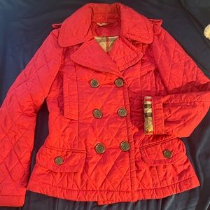 AUTHENTIC Pink Burberry Quilted Jacket 14/16 or XS